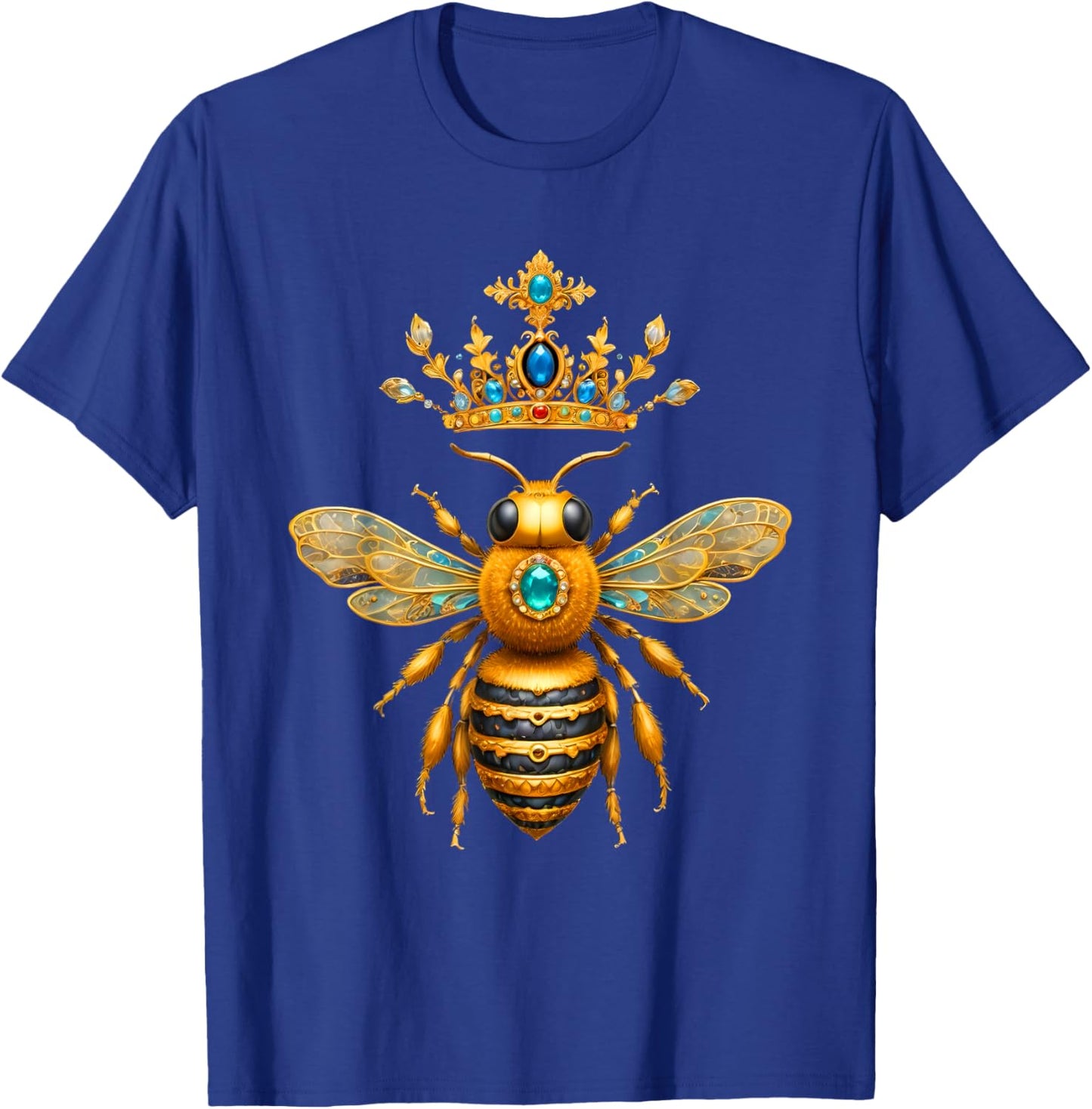 Queen Bee Crown Women Men Girls Honey Hive Bee Keeper Bee T-Shirt - T-Shirt | Royal