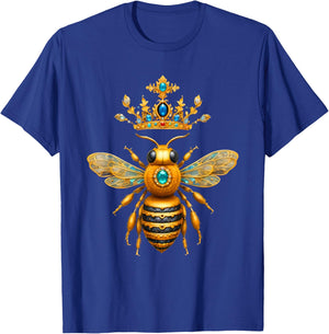 Queen Bee Crown Women Men Girls Honey Hive Bee Keeper Bee T-Shirt - T-Shirt | Royal