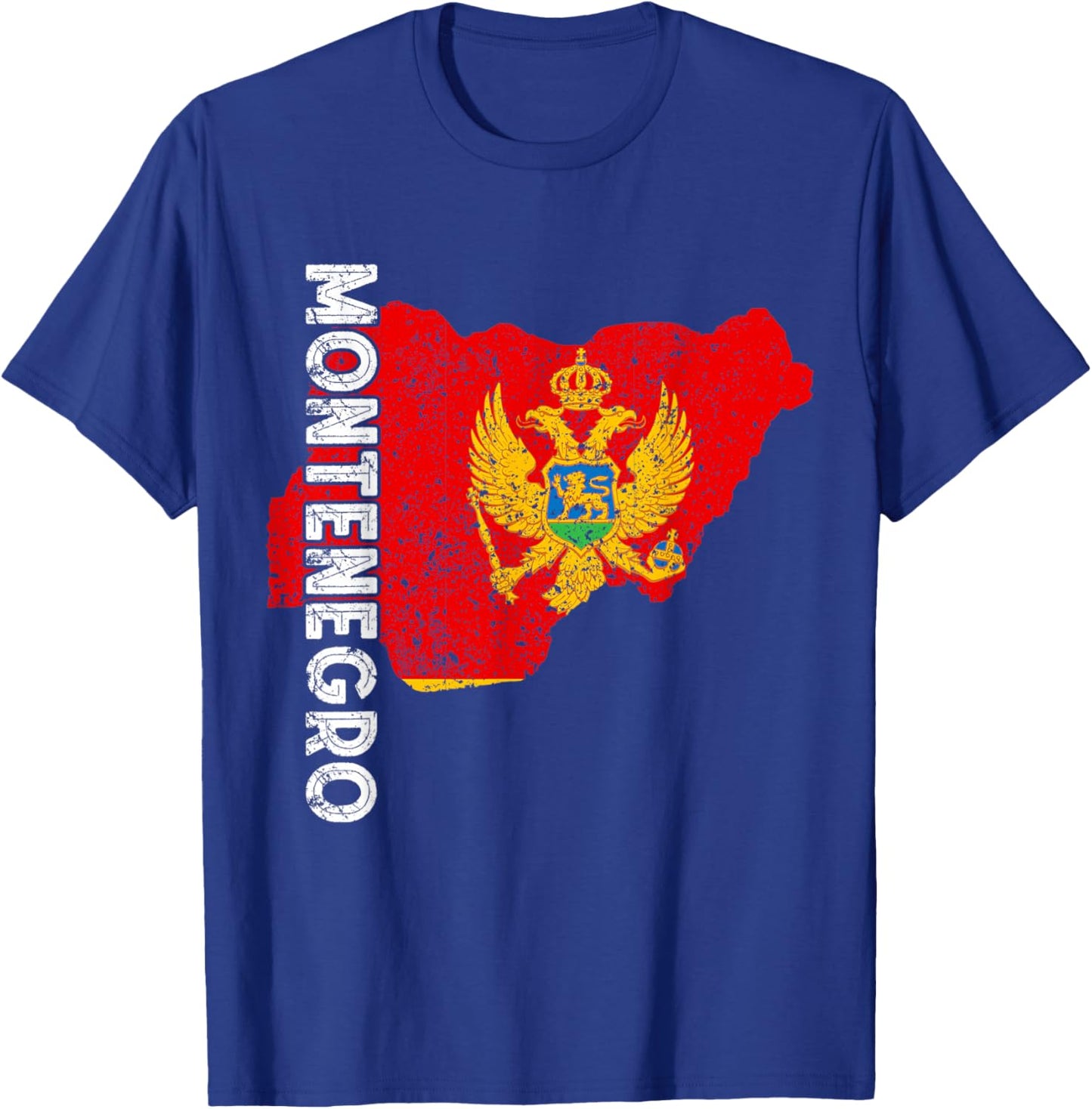 Montenegro Flag Map Montenegrin Roots Montenegrin Pride T-Shirt - T-Shirt | Royal