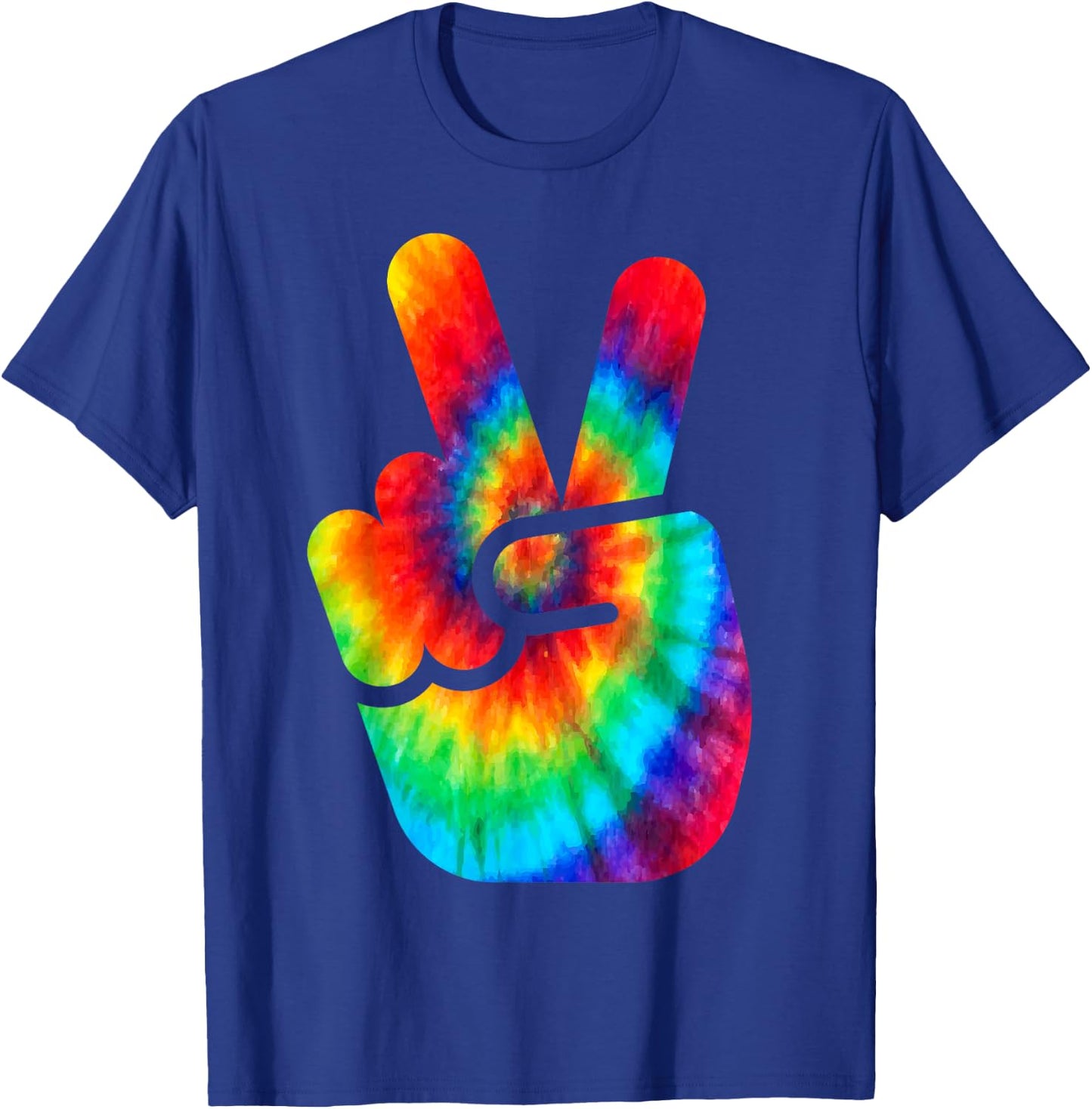 Cool Peace Hand Tie Dye For Boys And Girls T-Shirt - T-Shirt | Royal