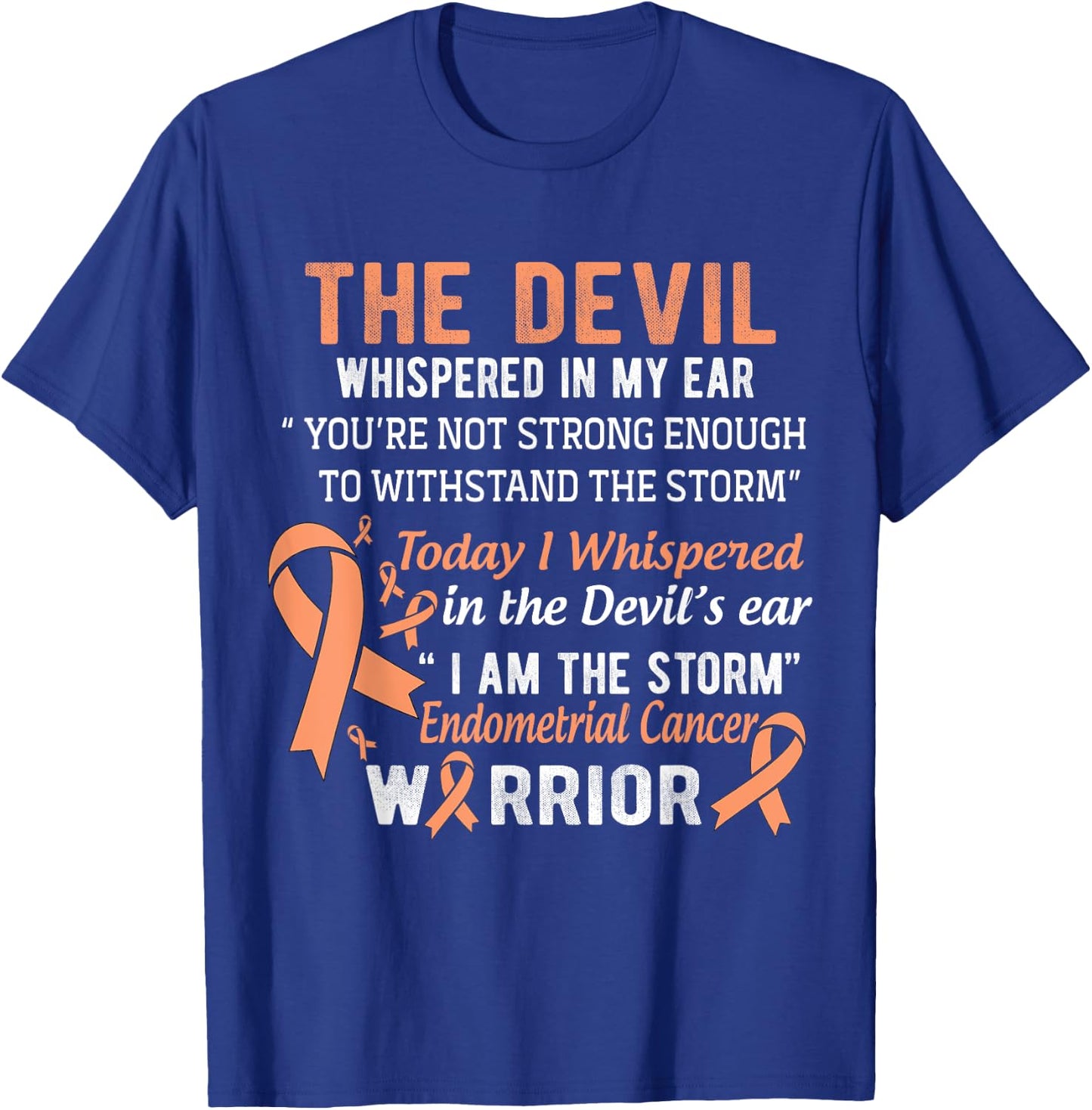 I am the Storm Endometrial Cancer Warrior T-Shirt - T-Shirt | Royal