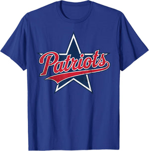 Patriots American Blue And Red Saying distress US flag color T-Shirt - T-Shirt | Royal