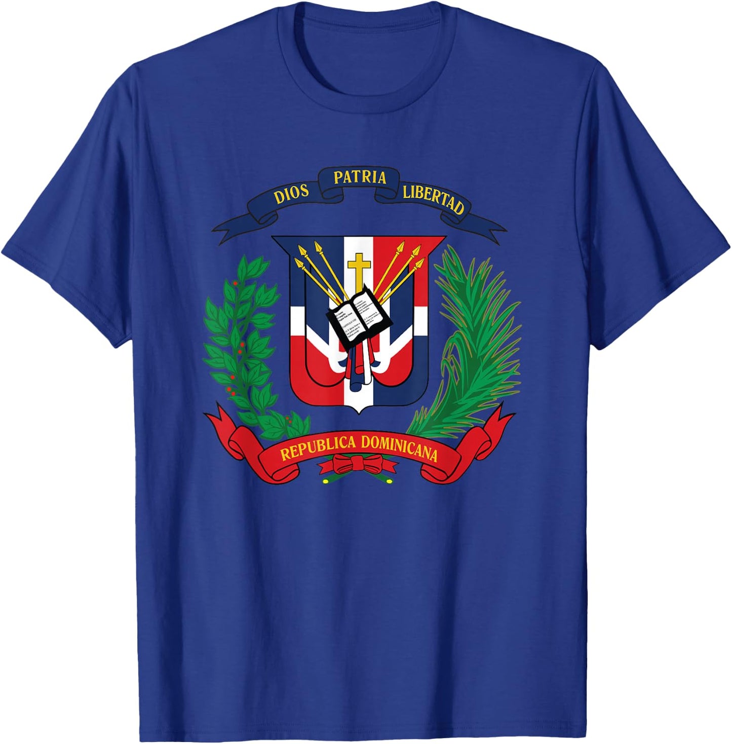 Coat of Arms Republica Dominicana Bandera Dominican Flag T-Shirt - T-Shirt | Royal