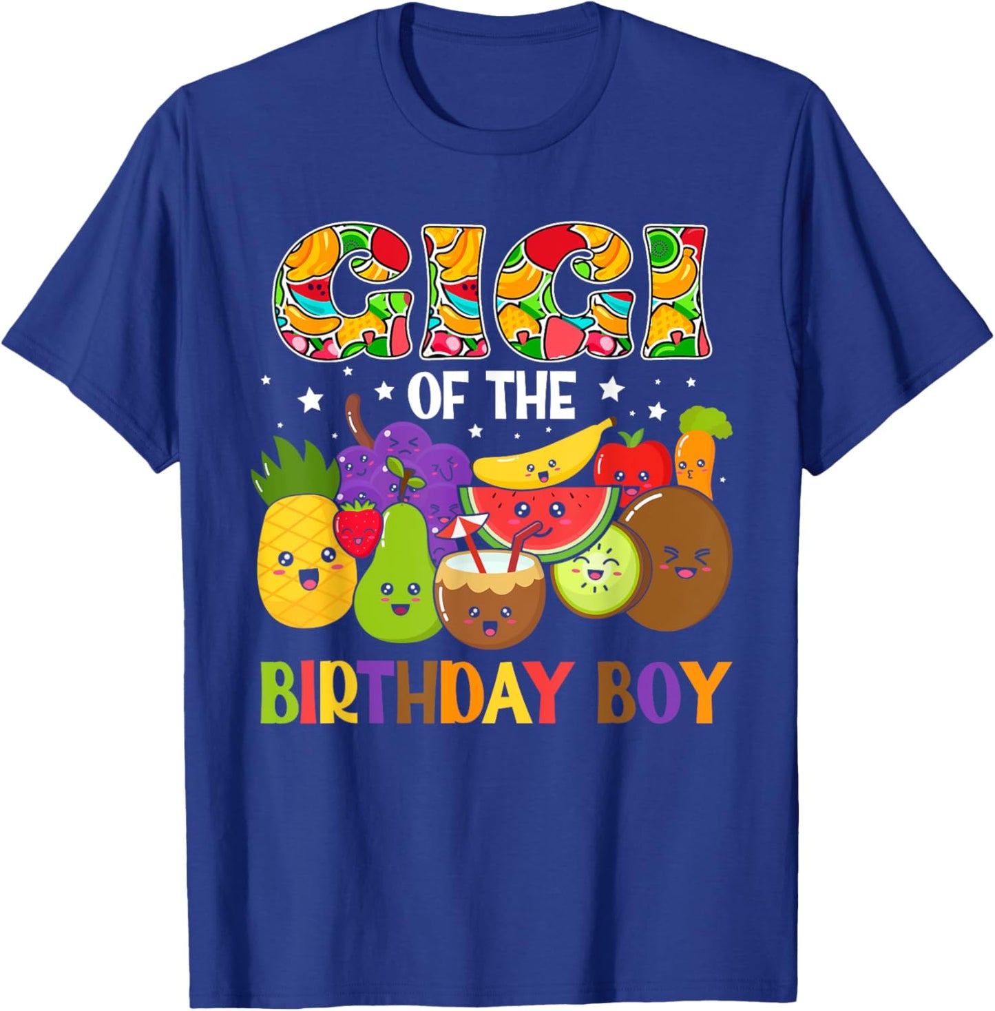 Gigi of The Birthday Boy Family Fruit Birthday T-Shirt - T-Shirt | Royal