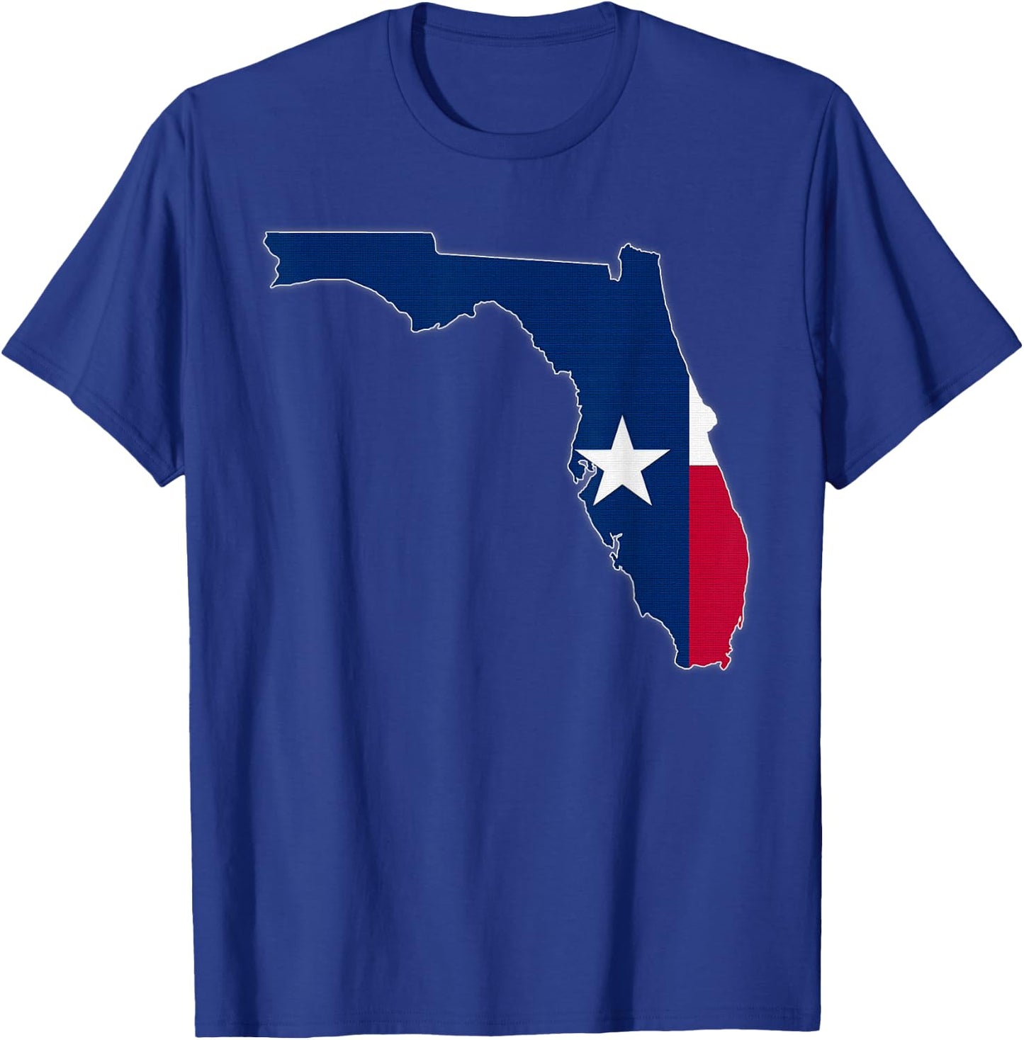 FLORIDA STATE MAP TEXAS TX Flag Roots Men Women Gift T-Shirt - T-Shirt | Royal