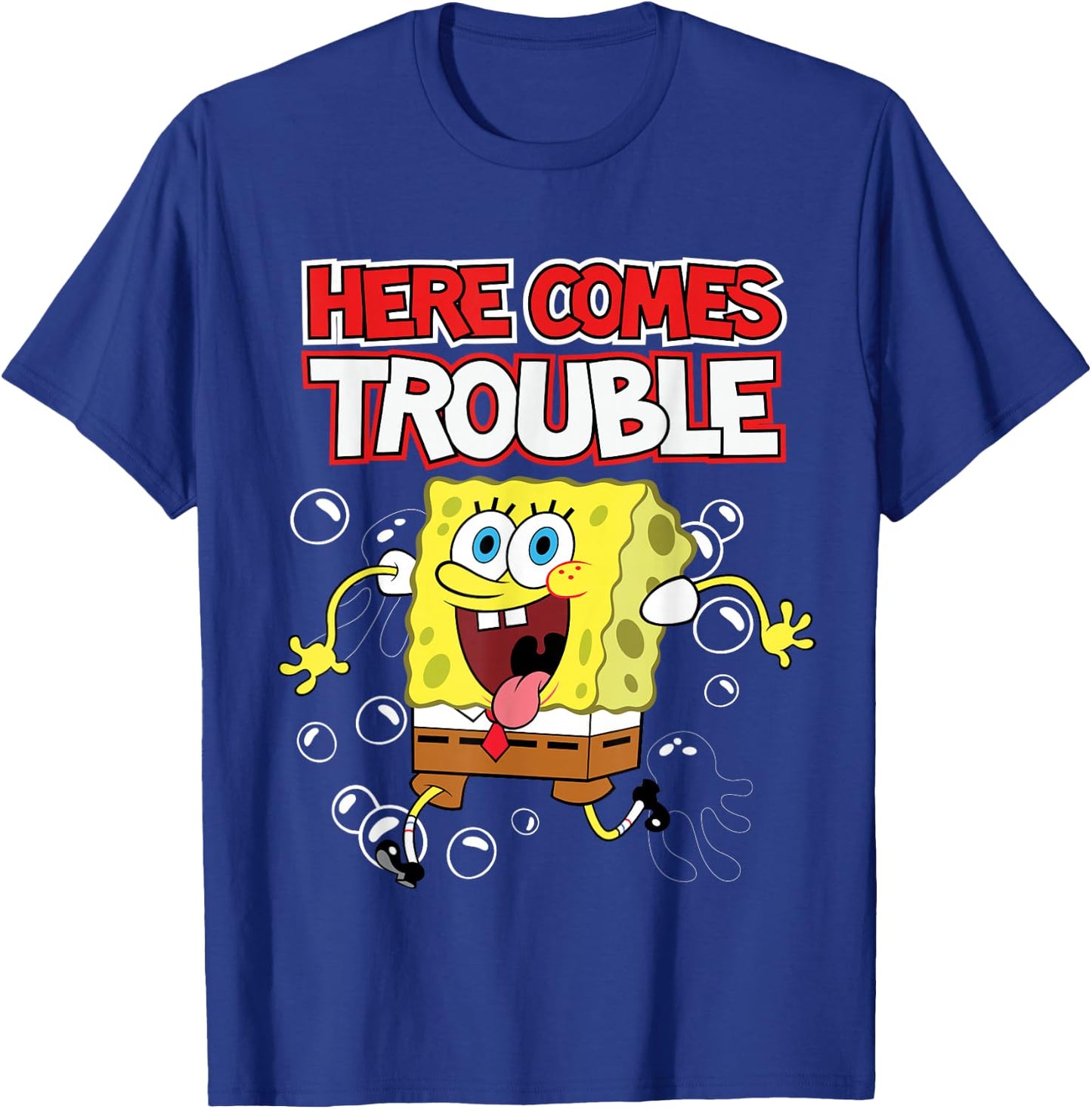 SpongeBob SquarePants Here Comes Trouble T-Shirt - T-Shirt | Royal