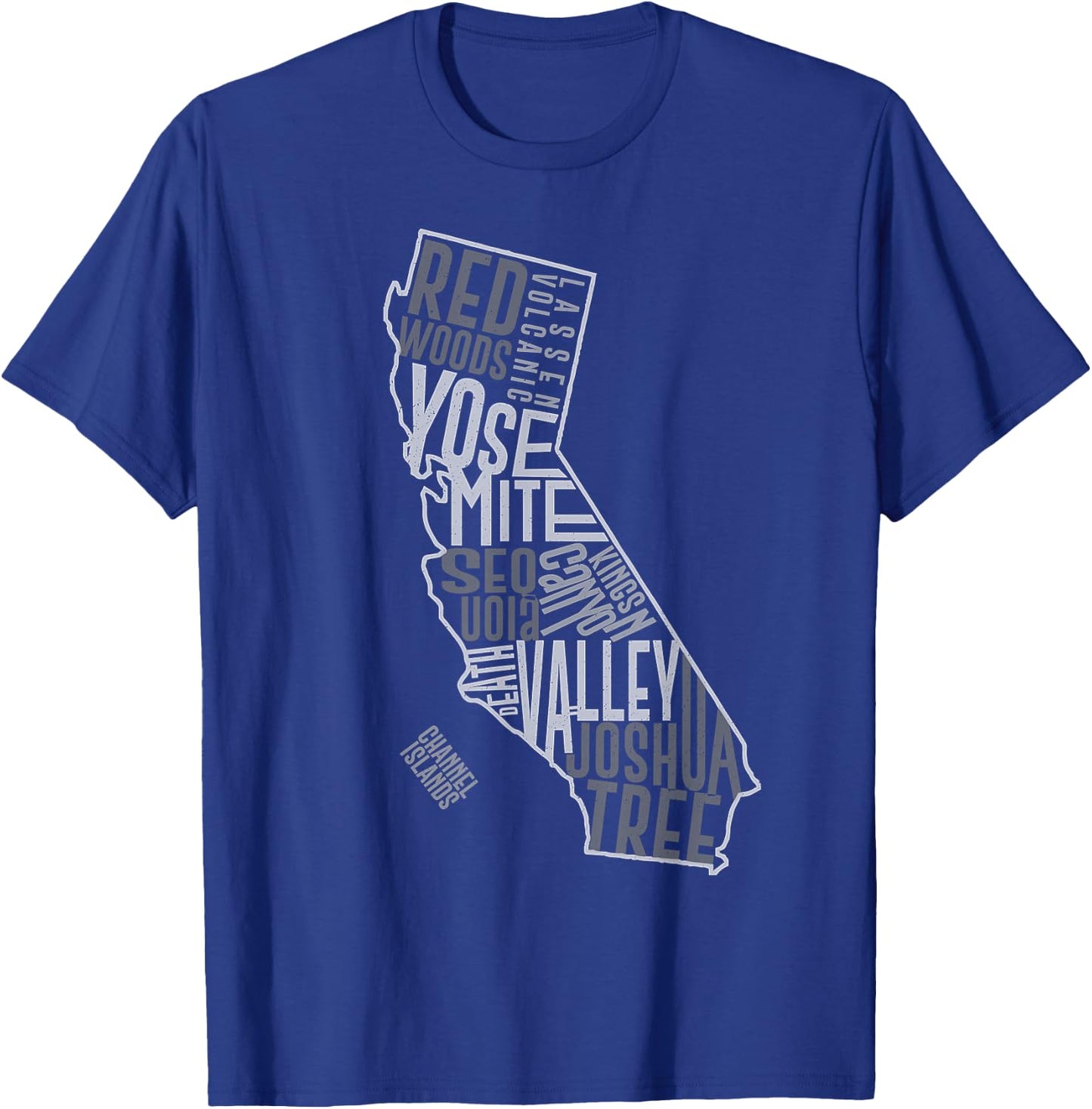 California National Parks Shirt Vintage Cali Parks Map T-Shirt - T-Shirt | Royal