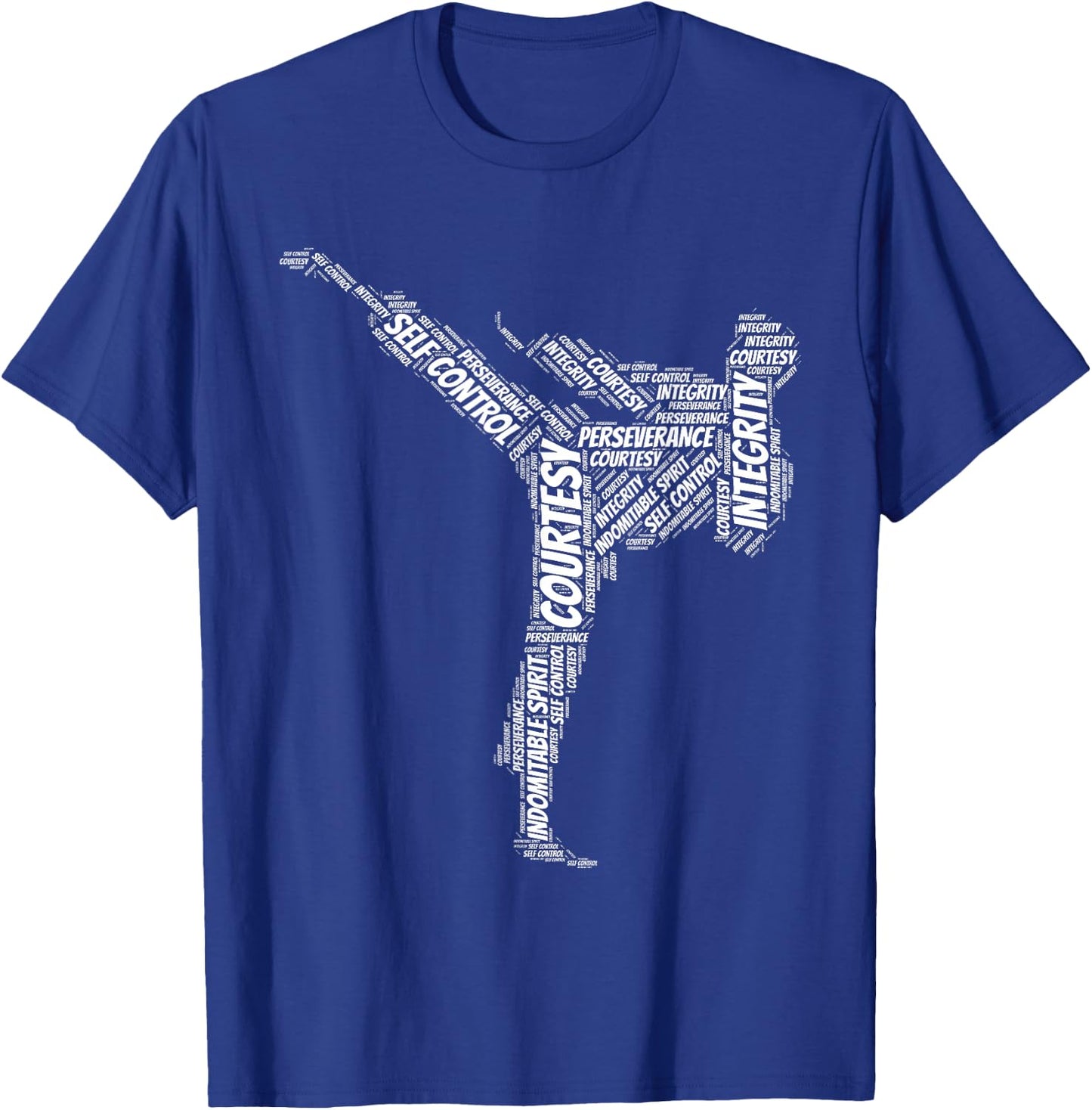 Taekwondo Fighter 5 Tenets of TKD Martial Arts T-Shirt - T-Shirt | Royal