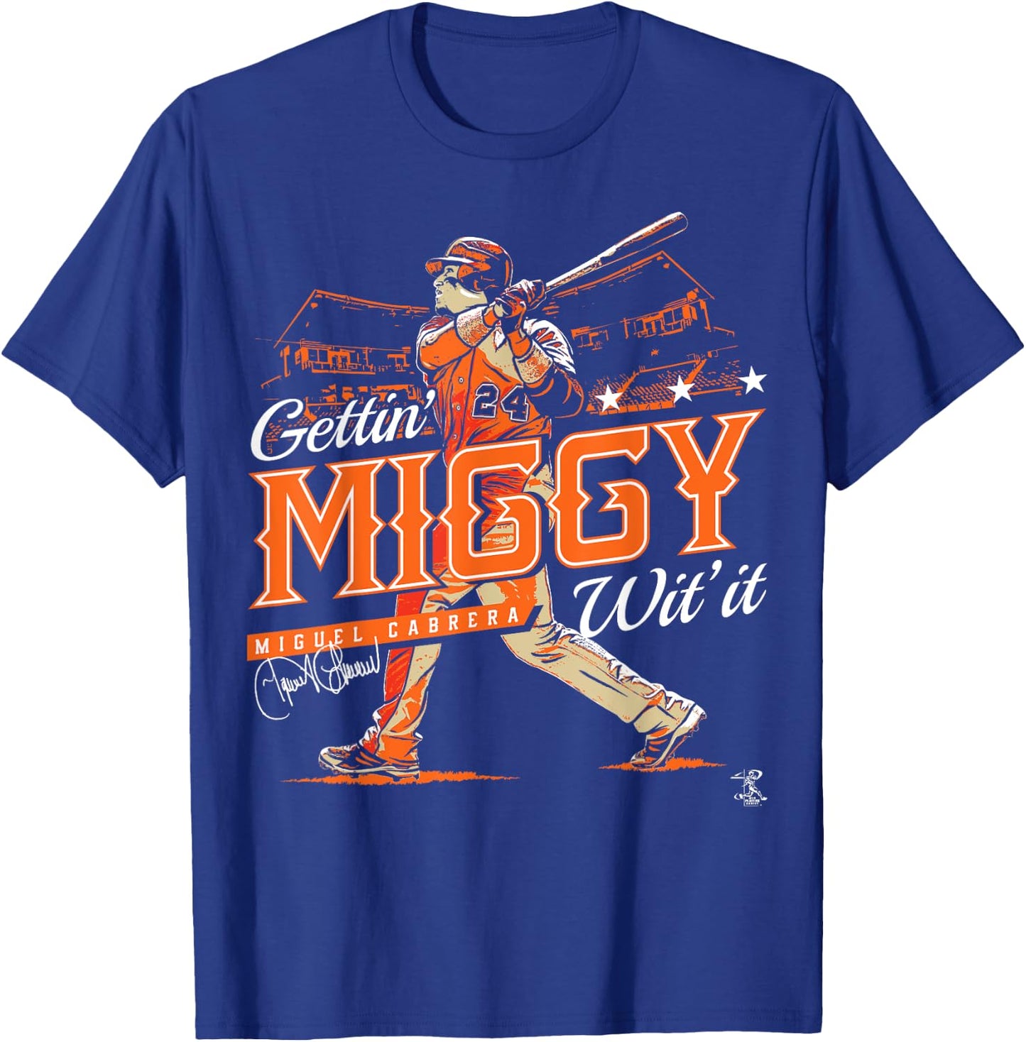 Miguel Cabrera Gettin' Miggy With It - Apparel T-Shirt - T-Shirt | Royal