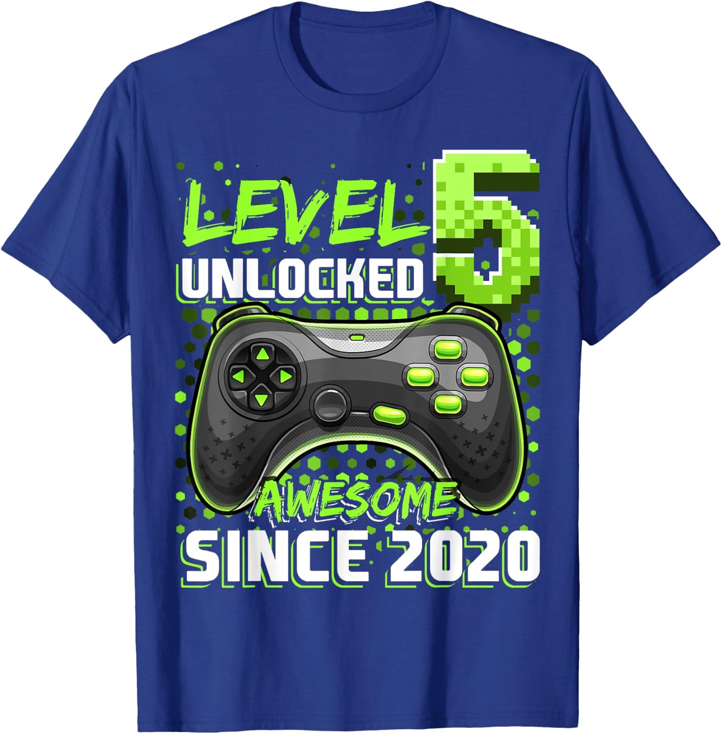 5th Birthday Boy Level 5 Gamer 5 Year Video Game Party T-Shirt - T-Shirt | Royal