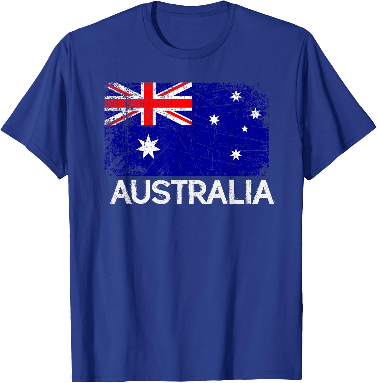 Australian Flag | Vintage Made In Australia Gift T-Shirt - T-Shirt | Royal