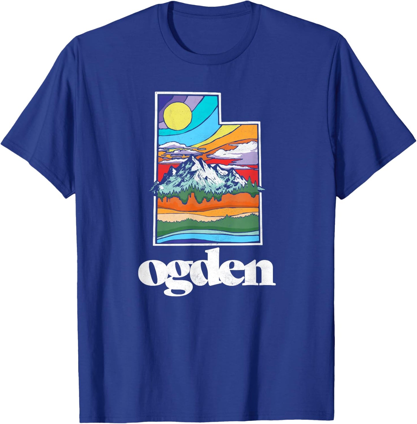 Ogden Utah Vintage Nature Outdoor Graphic T-Shirt - T-Shirt | Royal