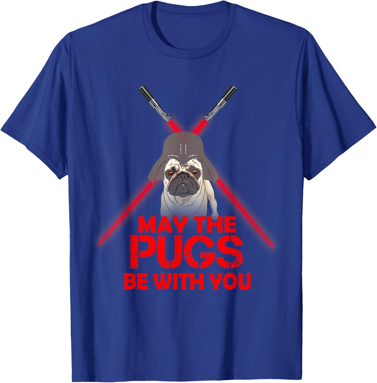 May The Pug Be With You Dog Lover Star Galaxy T-Shirt - T-Shirt | Royal