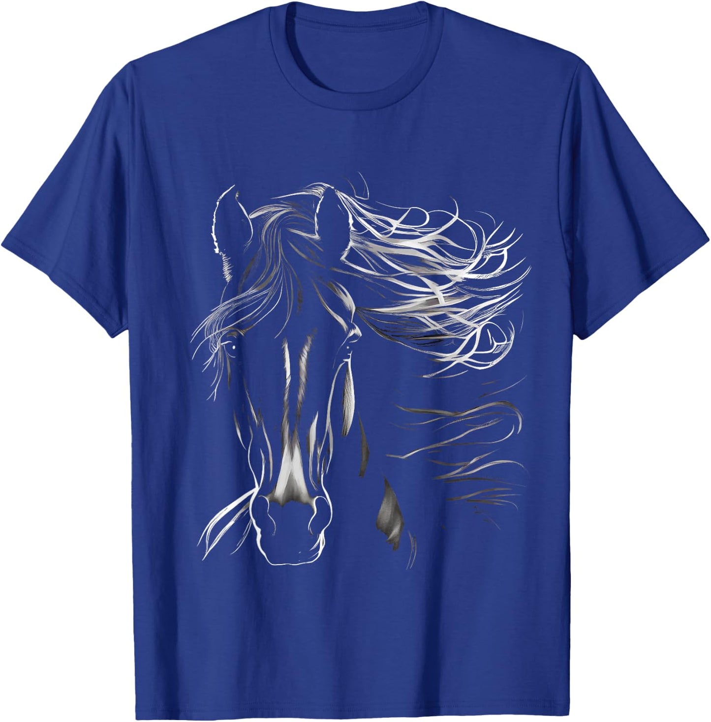 Majestic Black Horse With Flowing Mane T-Shirt - T-Shirt | Royal