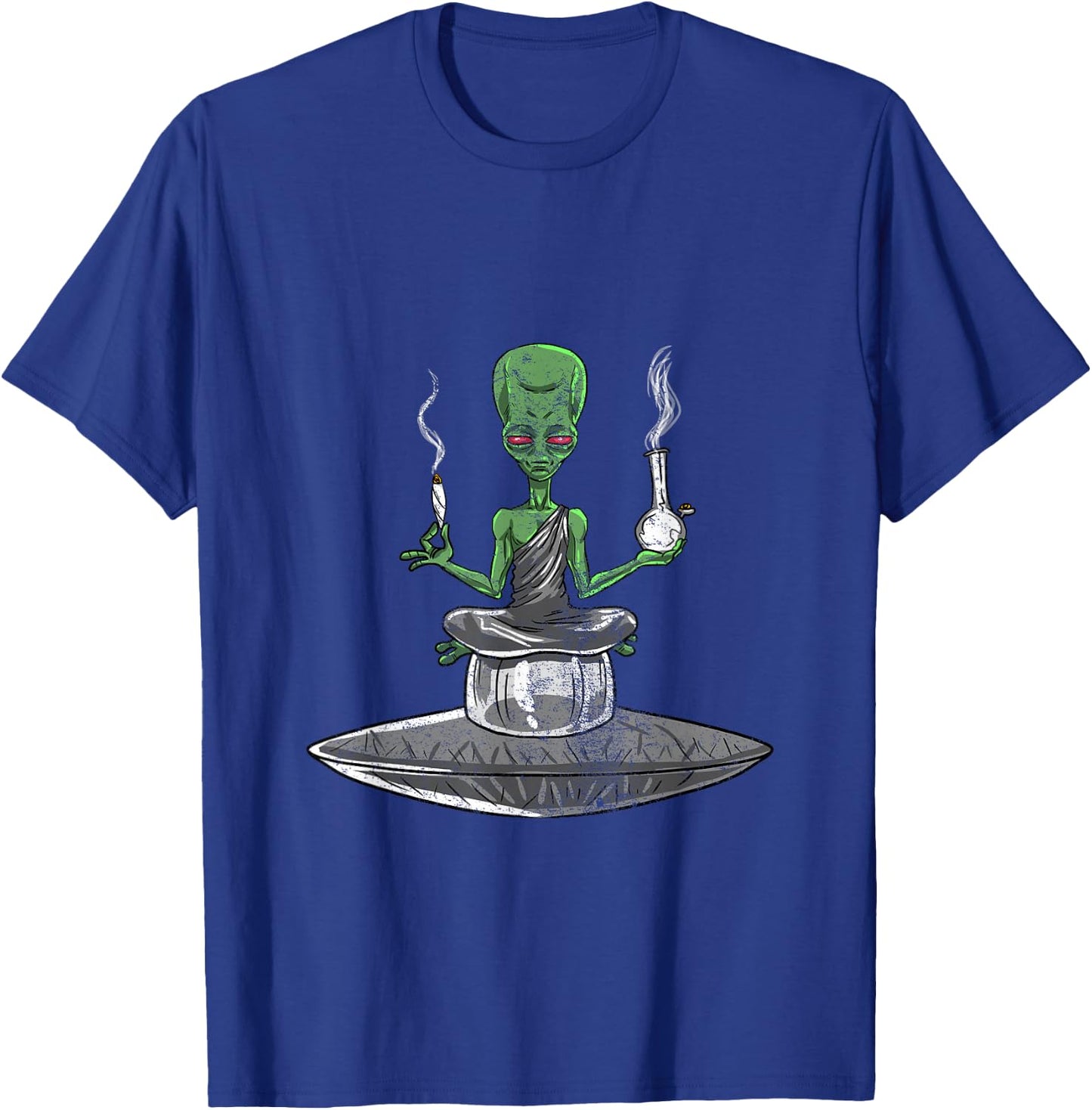 Alien Bong Smoking Weed Funny Stoner ET Cannabis 420 Gift T-Shirt - T-Shirt | Royal