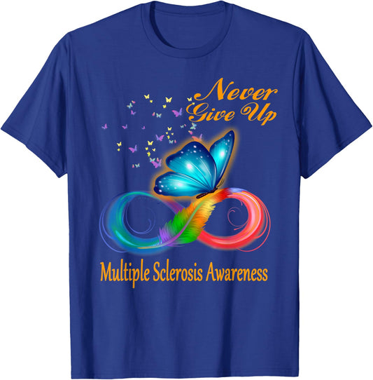 Butterfly Multiple Sclerosis Awareness T-Shirt - T-Shirt | Royal