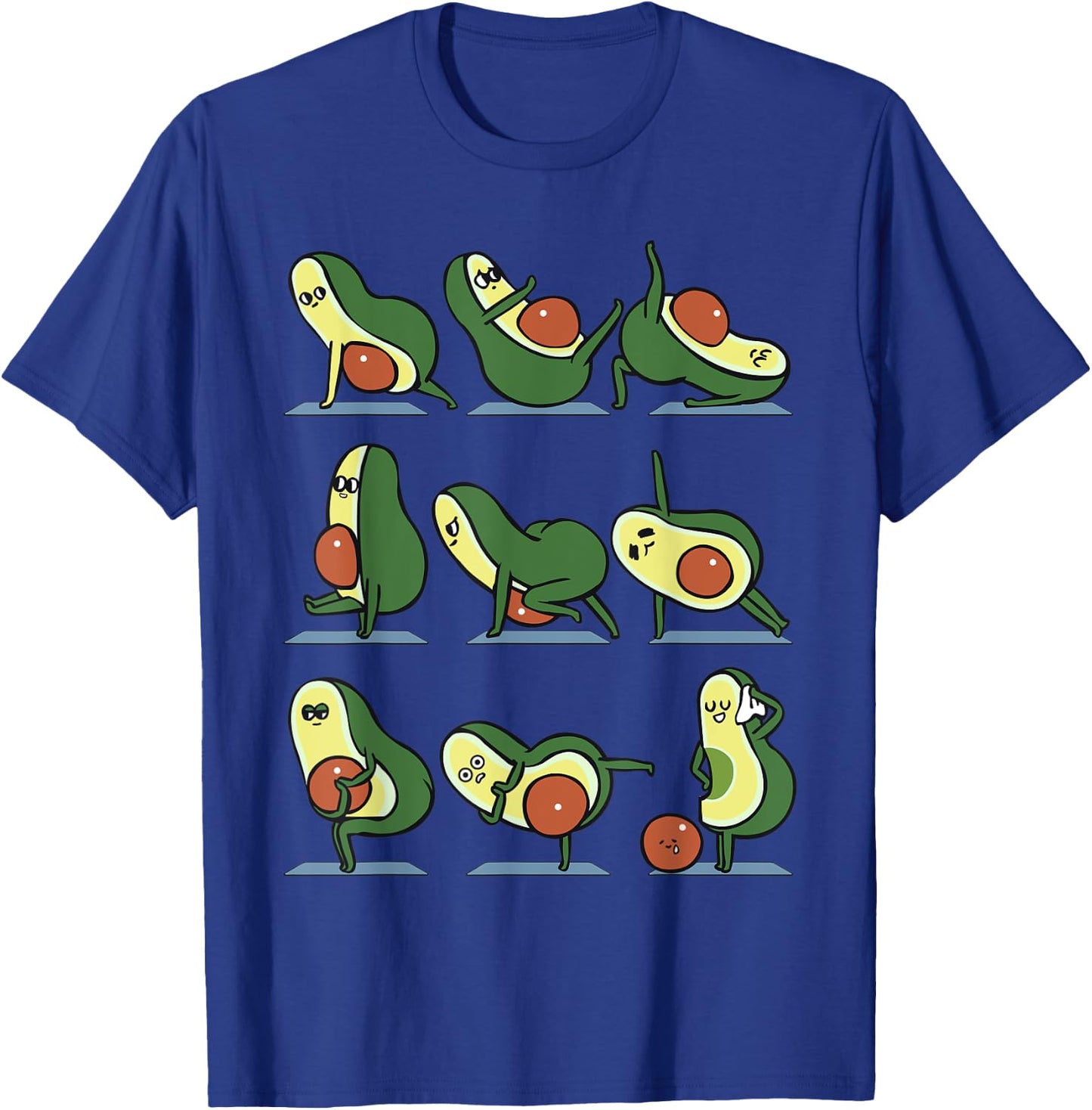 Avocado Yoga For A Flat Tummy T-Shirt - T-Shirt | Royal