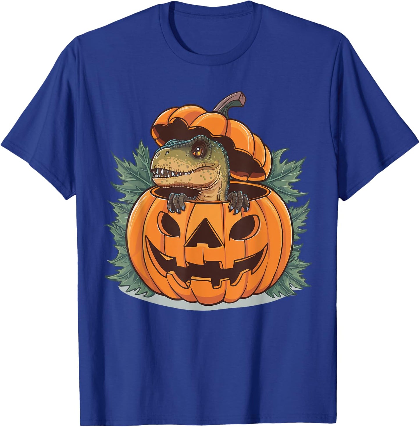 Dinosaur Halloween Spooky Dino Lover Scary Trick Or Treat T-Shirt - T-Shirt | Royal