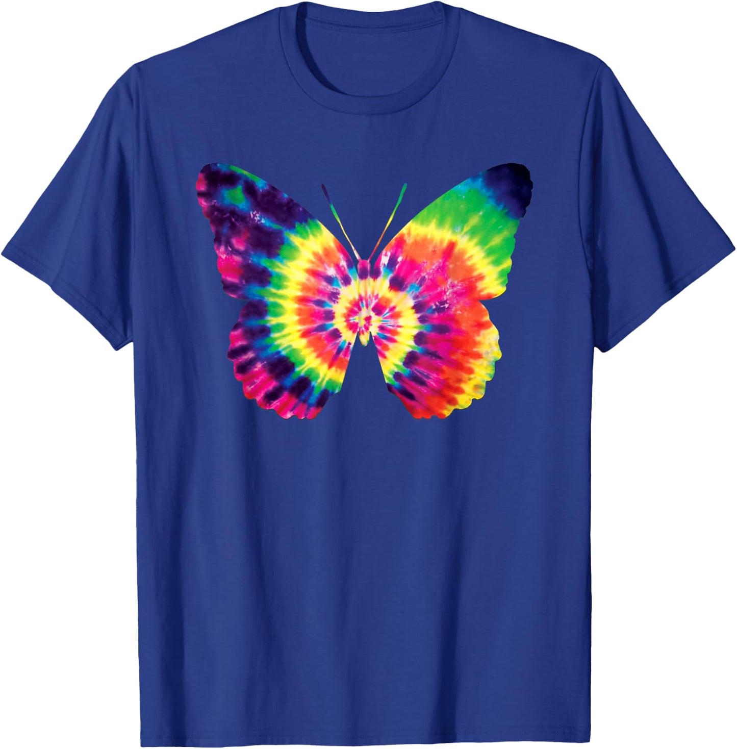 Rainbow Tie Dye Butterfly Tye Die Look Cool T-Shirt - T-Shirt | Royal