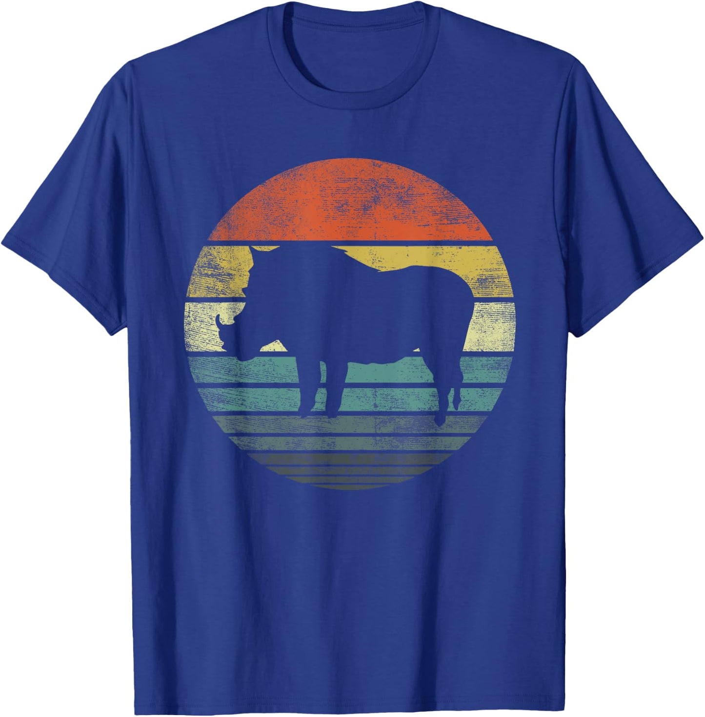 Warthog Lover Gift Funny Retro Vintage Zoo Animal Silhouette T-Shirt - T-Shirt | Royal