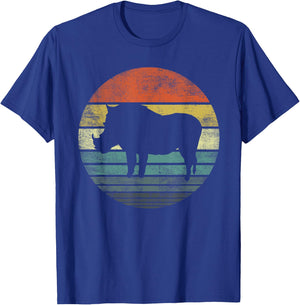 Warthog Lover Gift Funny Retro Vintage Zoo Animal Silhouette T-Shirt - T-Shirt | Royal