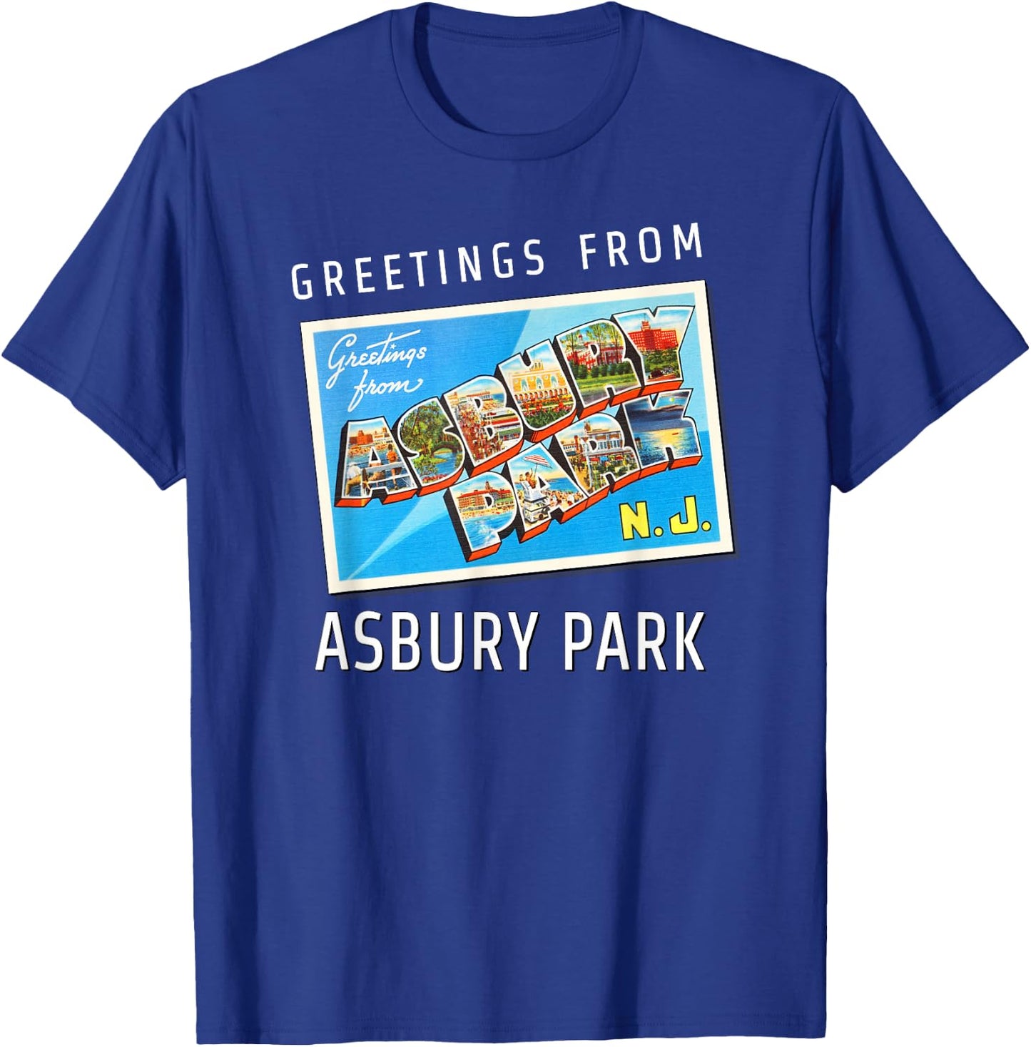 Asbury Park New Jersey NJ Travel Souvenir Gift Postcard Small T-Shirt - T-Shirt | Royal