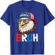 Funny 4th of July Bruh 2026 250th Patriotic Bald Eagle USA T-Shirt - T-Shirt | Royal