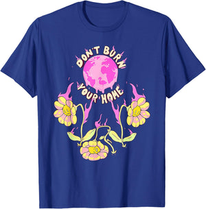 Dont Burn Your Home Flamingo Gaming Design T-Shirt - T-Shirt | Royal