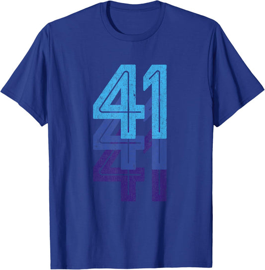 41 T Shirt 41st Birthday Gift Sports Team Year Age T-Shirt - T-Shirt | Royal