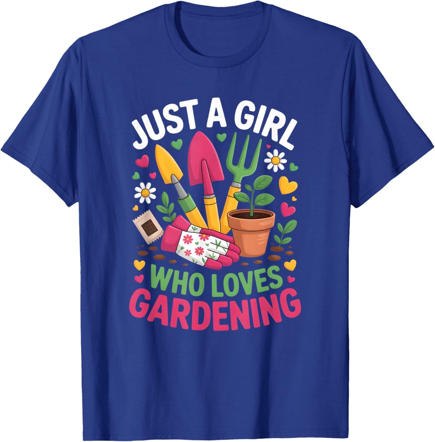 Girls Gardening T-Shirt - T-Shirt | Royal