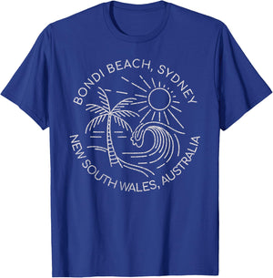Bondi Beach Sydney New South Wales Australia T-Shirt - T-Shirt | Royal