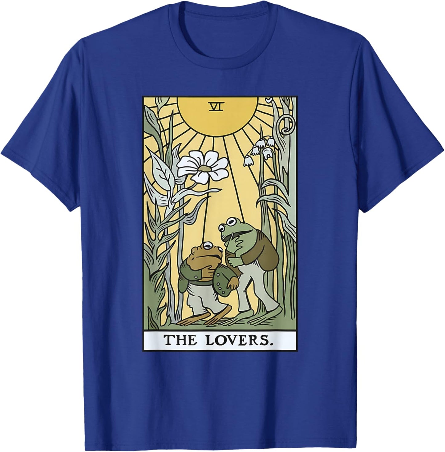 The Lovers Frog Toad Tarot Card Vintage Frog Lover Meme T-Shirt - T-Shirt | Royal