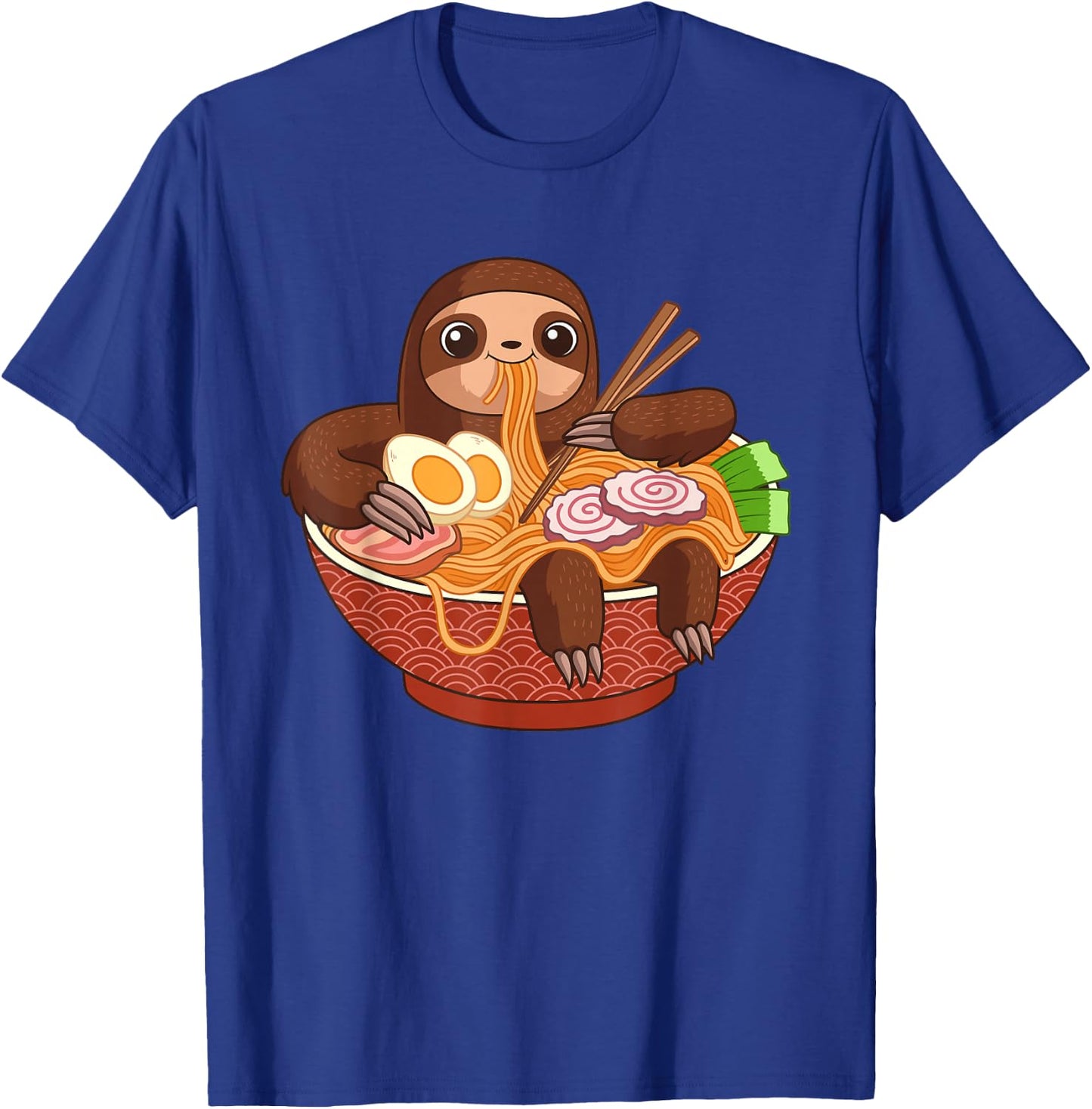Kawaii Cute Anime Sloth Otaku Japanese Ramen Noodles T-Shirt - T-Shirt | Royal