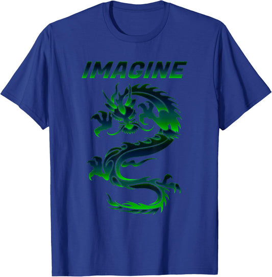 Imagine Fantasy Dragon Tattoo Style T-Shirt - T-Shirt | Royal