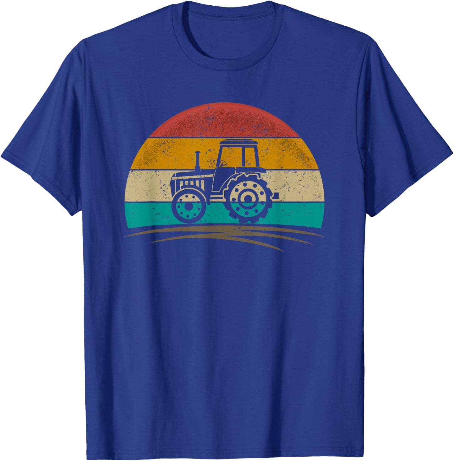 Farm Tractor Shirt Retro Tractor Agriculture Farmers Rancher T-Shirt - T-Shirt | Royal
