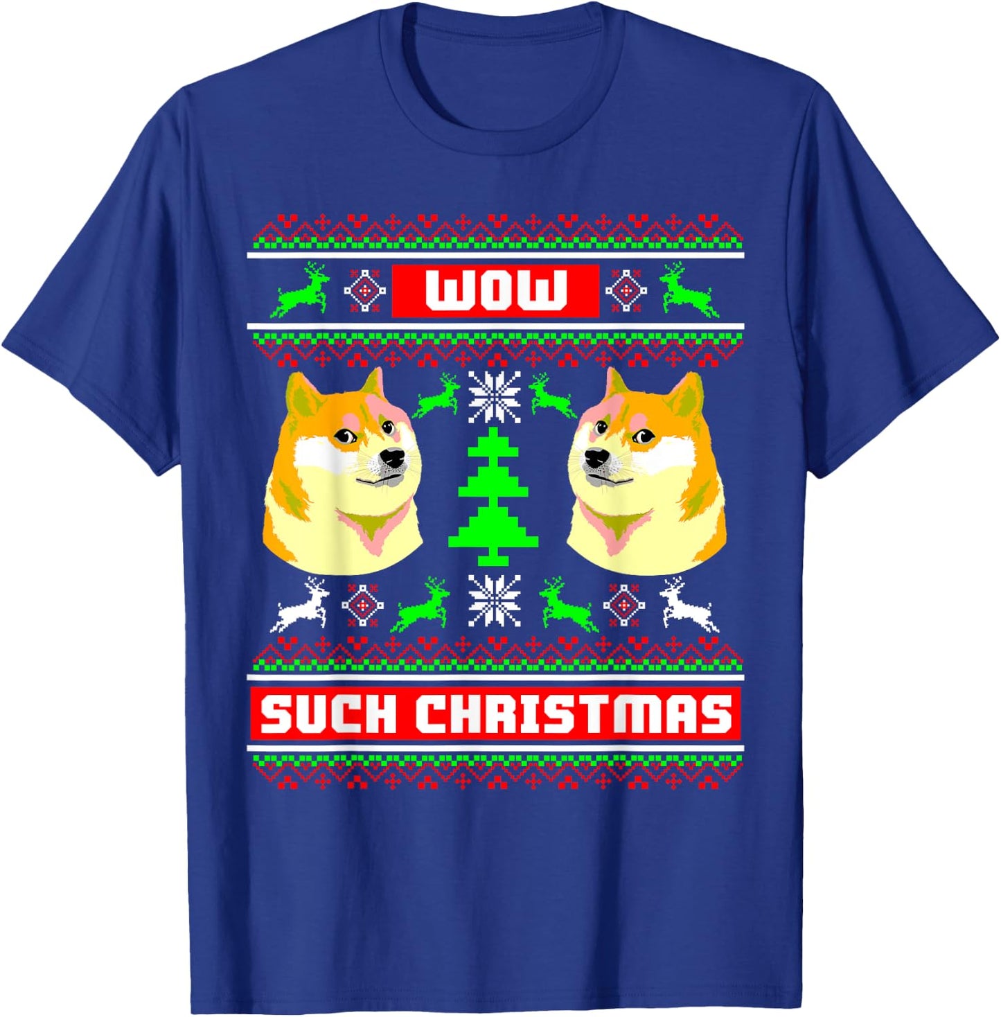 Doge Meme Funny Doge shirt Dog Ugly Christmas T-Shirt - T-Shirt | Royal