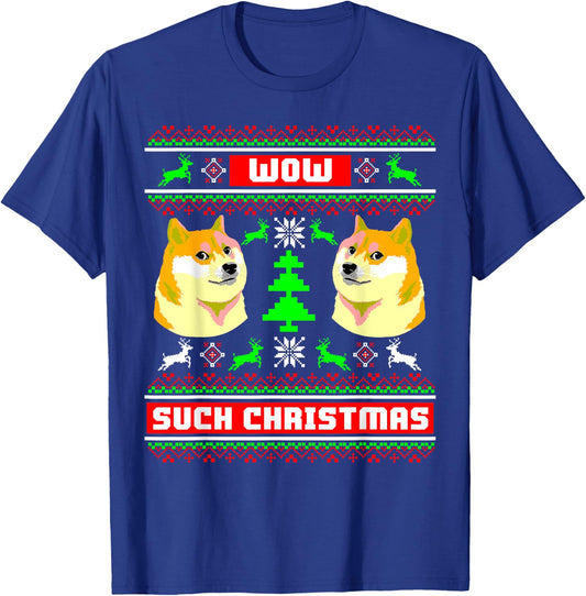 Doge Meme Funny Doge shirt Dog Ugly Christmas T-Shirt - T-Shirt | Royal