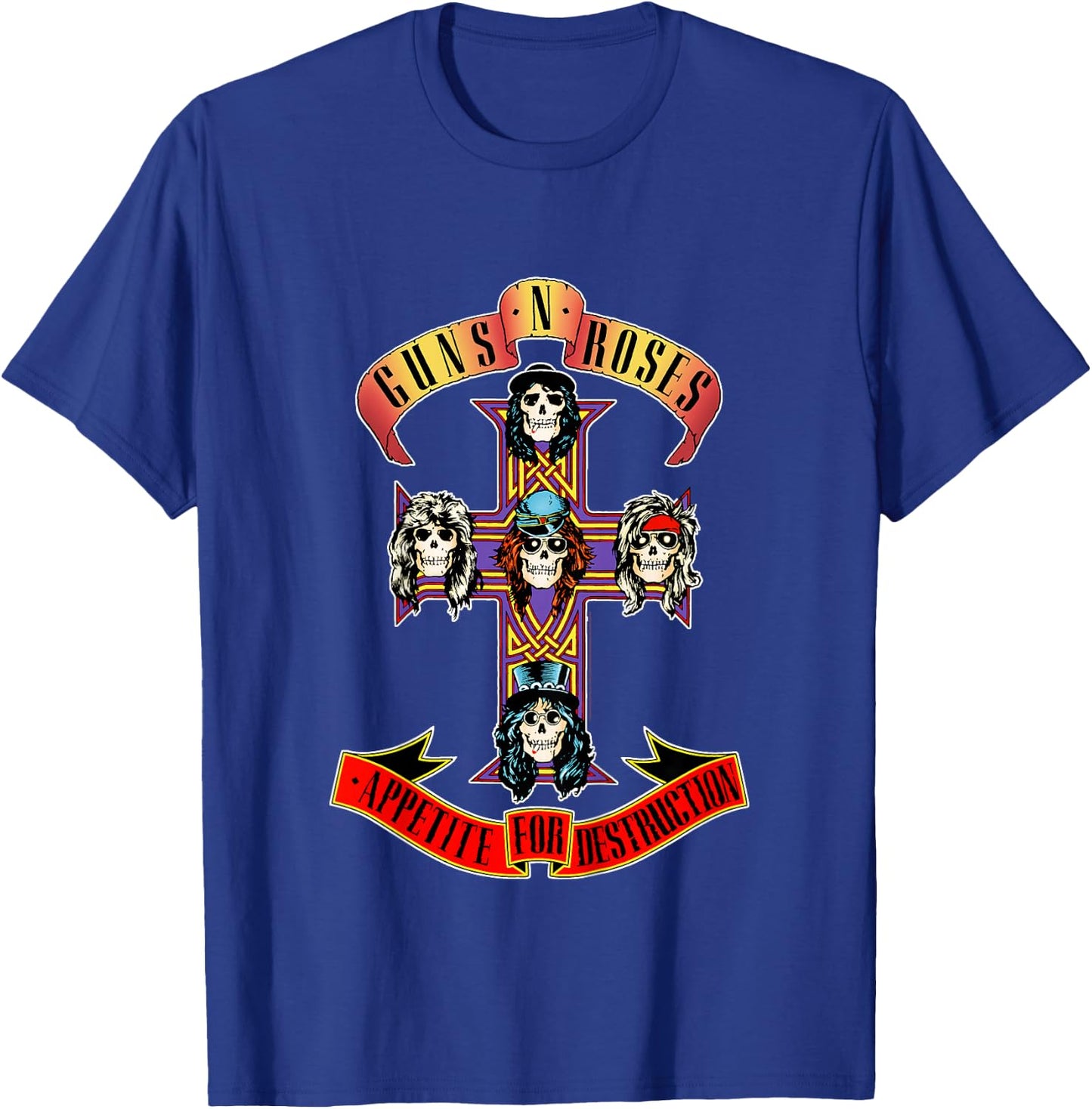Kids Youth Guns N' Roses Official Cross T-Shirt - T-Shirt | Royal