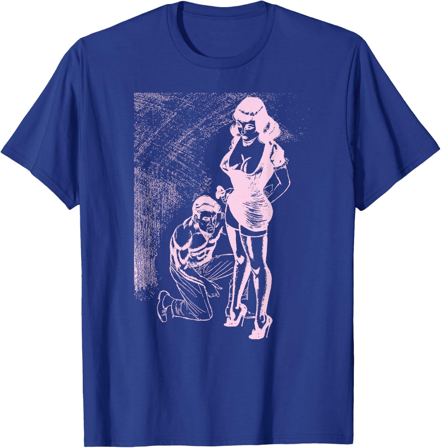 Retro Man In Submission BDSM Shirt-Sexy Dominatrix T-Shirt - T-Shirt | Royal