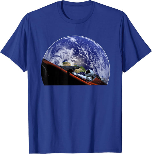 Starman Space and Mars Exploration T Shirt T-Shirt - T-Shirt | Royal