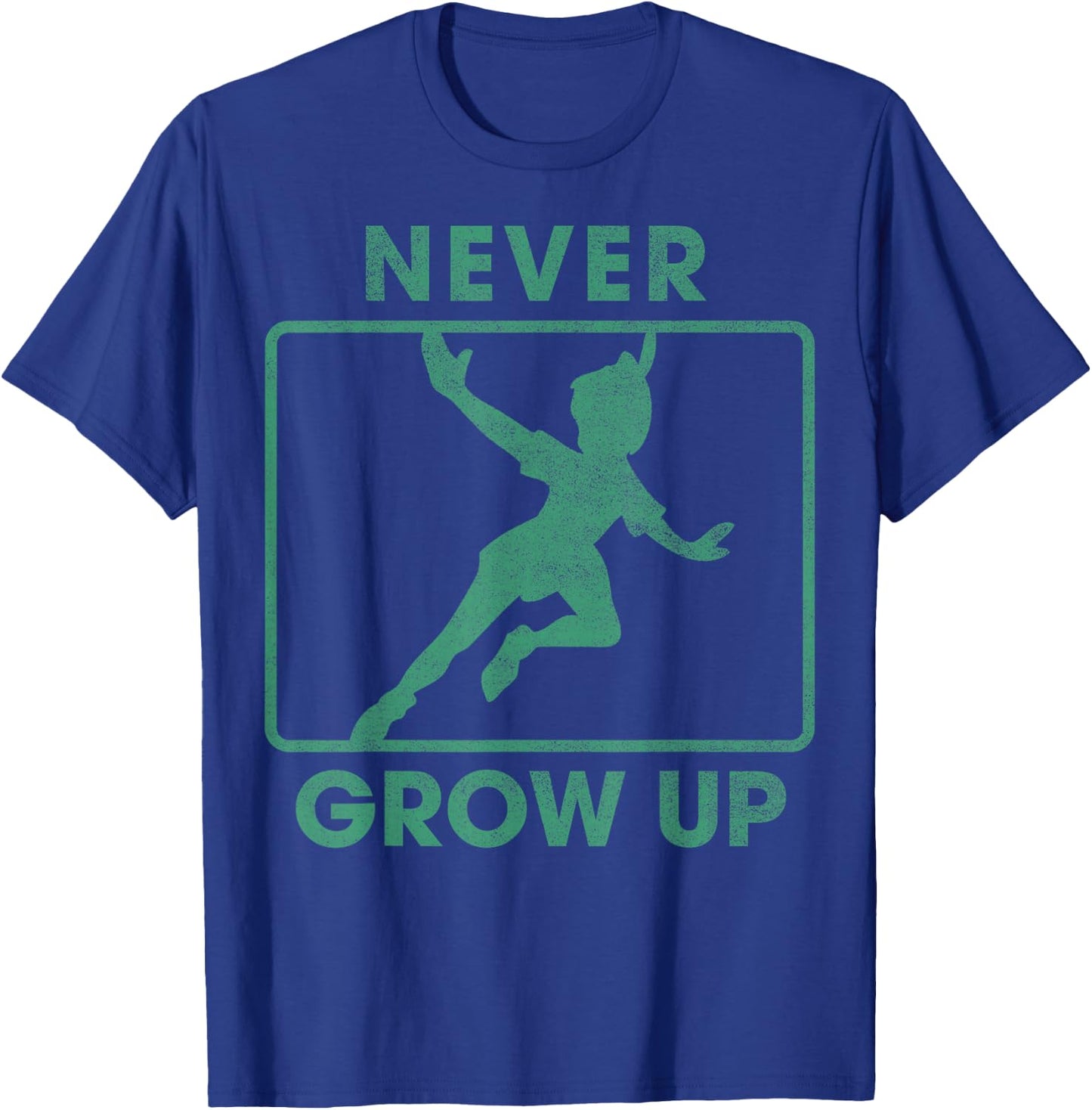Disney Peter Pan Never Grow Up Silhouette Small T-Shirt - T-Shirt | Royal