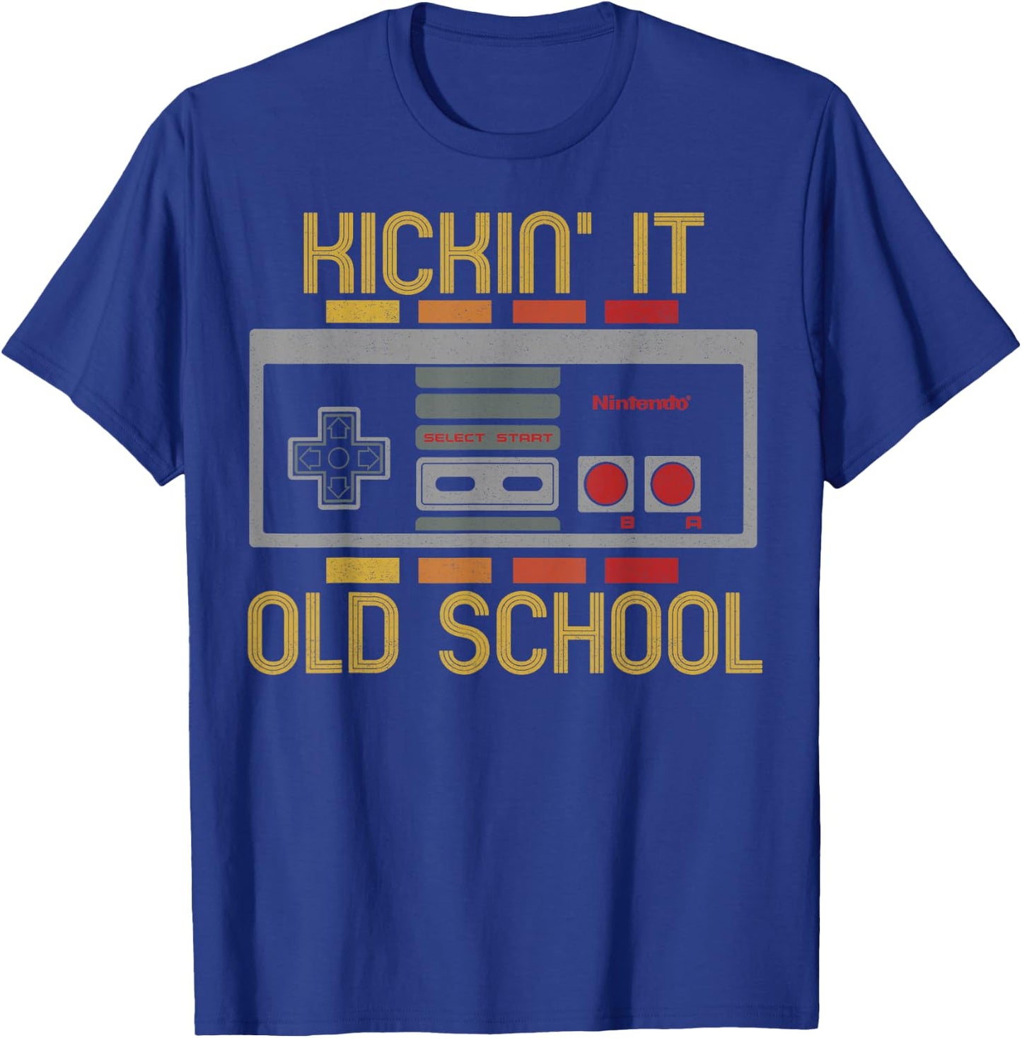 Nintendo NES Retro Kickin' It Old School Graphic T-Shirt - T-Shirt | Royal