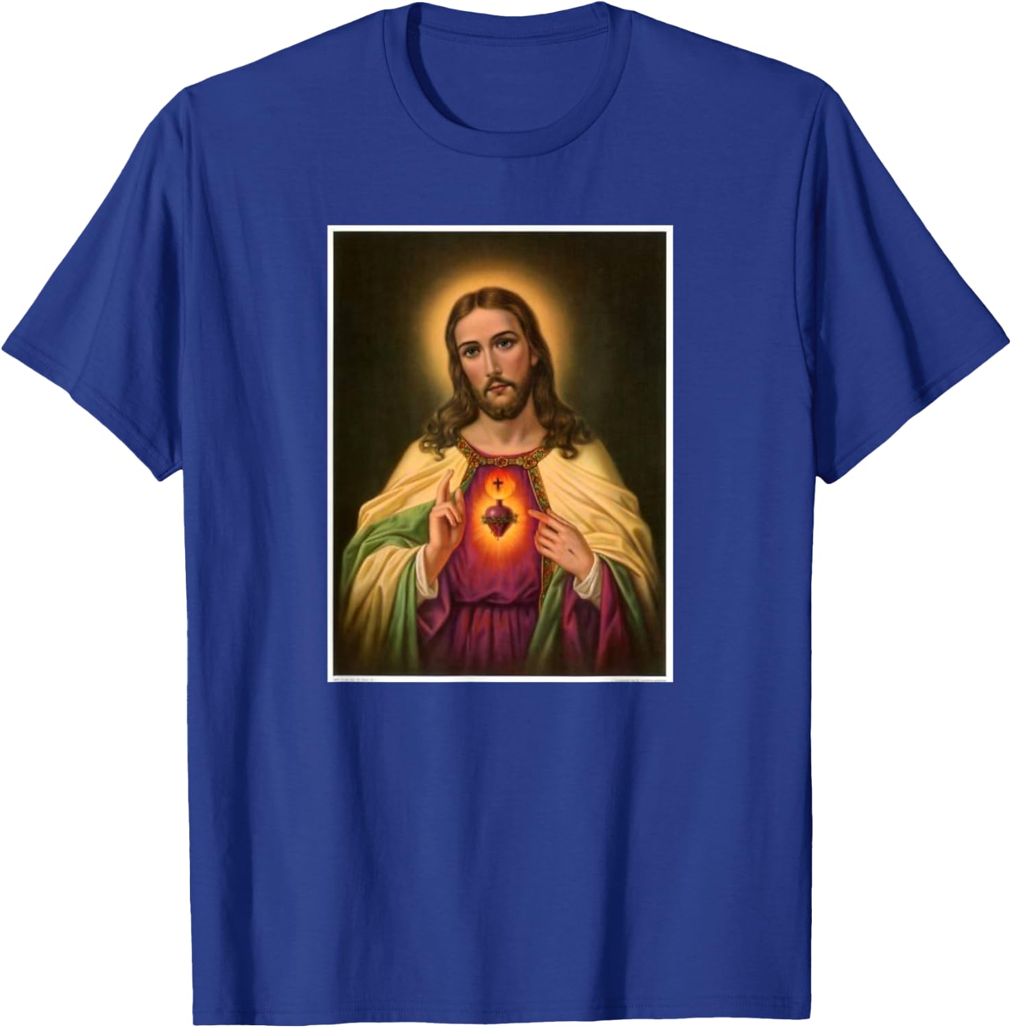 Sacred Heart of Jesus T-Shirt - T-Shirt | Royal