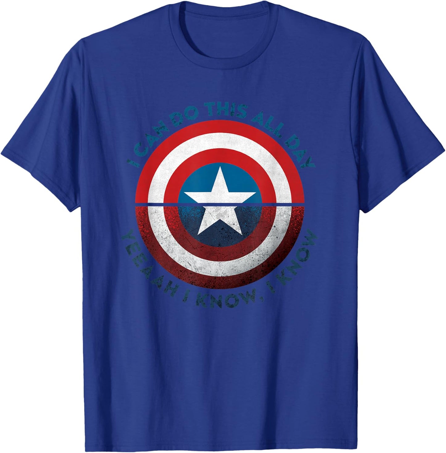 Avengers: Endgame Captain America Can Do This All Day T-Shirt - T-Shirt | Royal