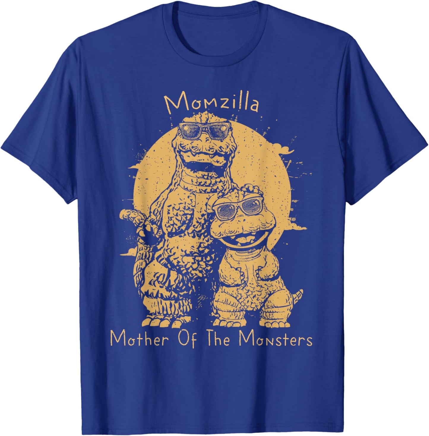 Vintage Momzilla Funny Mother of The Monsters Mother's Day T-Shirt - T-Shirt | Royal