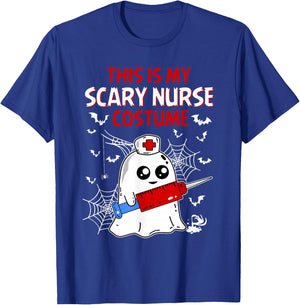 Halloween My Scary Nurse Costume Funny Ghost Scrub Women T-Shirt - T-Shirt | Royal