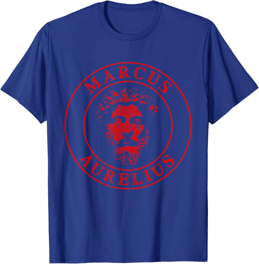 The Great Stoic Marcus Aurelius - v5 Vintage T-Shirt - T-Shirt | Royal