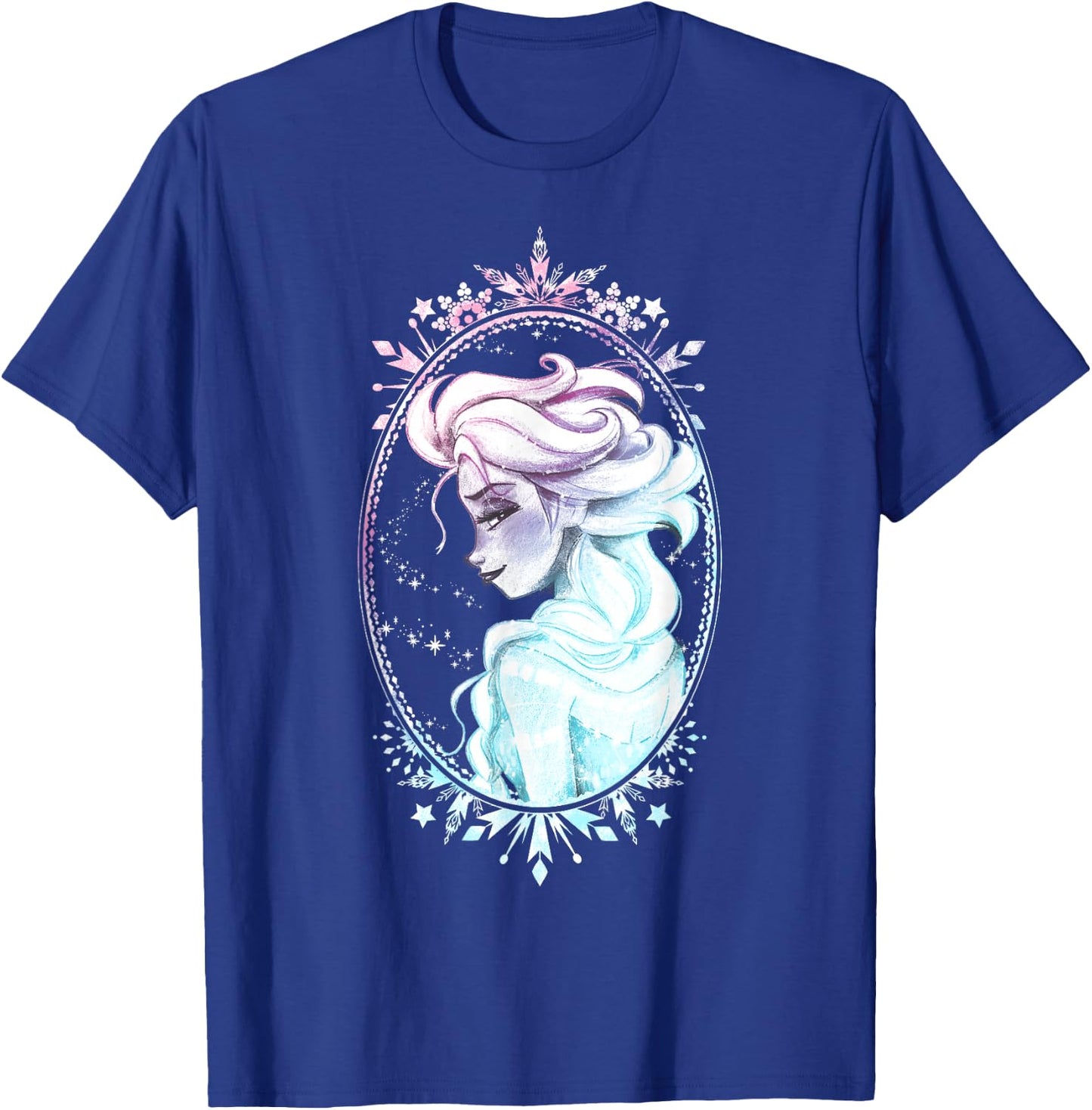 Disney Frozen Elsa Side Glance Framed in Winter Small T-Shirt - T-Shirt | Royal