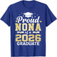 Proud Nona of A 2026 Graduate Class of Graduation T-Shirt - T-Shirt | Royal