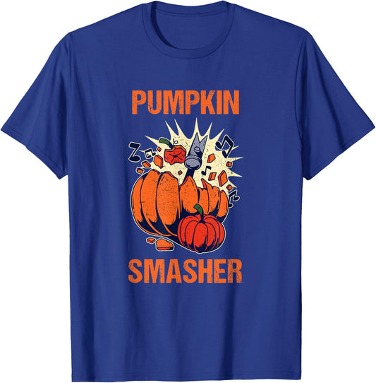 Pumpkin Smasher Halloween Costume Apparel Gift Men Women Kid T-Shirt - T-Shirt | Royal